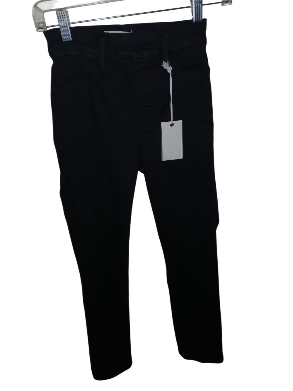 Good American Good Legs Black Straight High-Rise Pamts